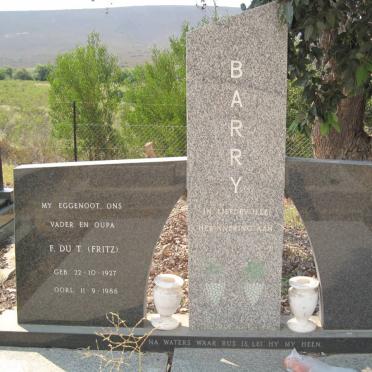 BARRY F.du T. 1927-1986