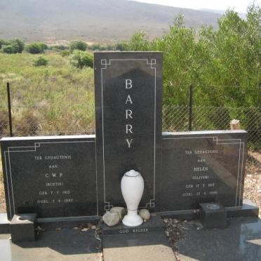 BARRY C.W.P. 1913-1987 &amp; Helen OLIVIER 1915-1998