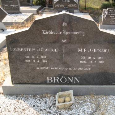 BRÖNN Laurentius J. 1903-1968 &amp; M.F.J. 1892-1982