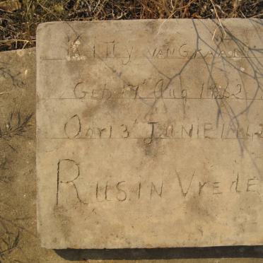 GRAAN Kitty, van 1882-1942