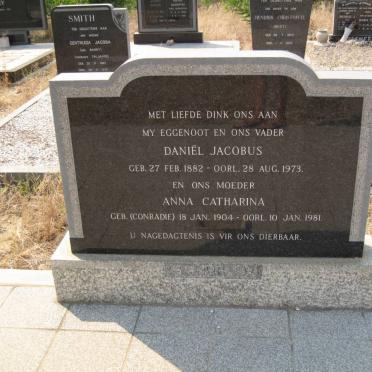 ROUX Daniël Jacobus, le 1882-1973 &amp; Anna Catharina CONRADIE 1904-1981