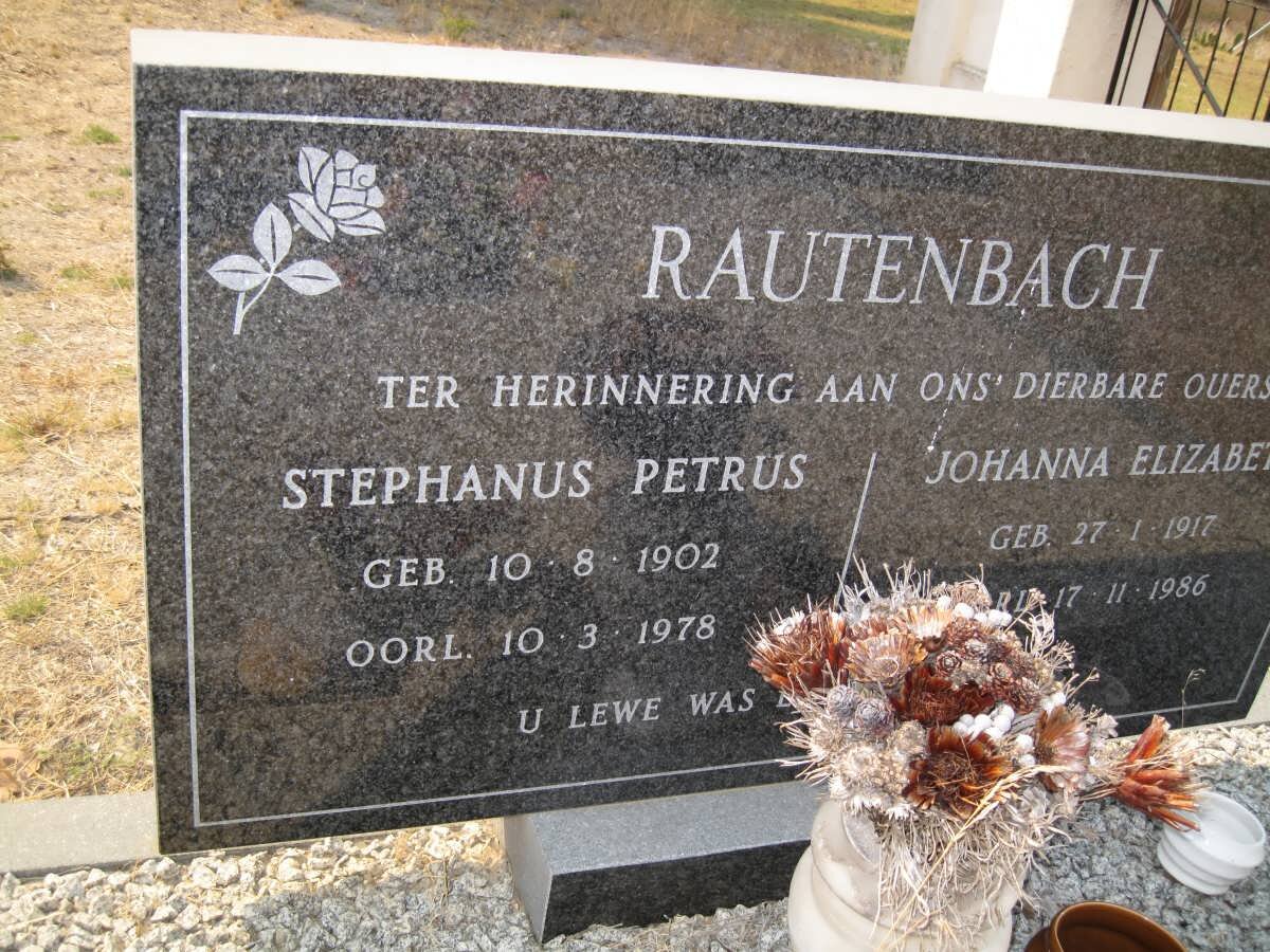 RAUTENBACH Stephanus Petrus 1902-1978 &amp; Johanna Elizabeth 1917-1986