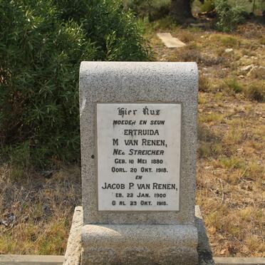 RENEN Gertruida M., van nee STREICHER 1880-1918 :: VAN RENEN Jacob P. 1900-1918