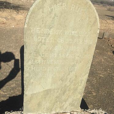 BOTES Henderik Willem 1849-1932