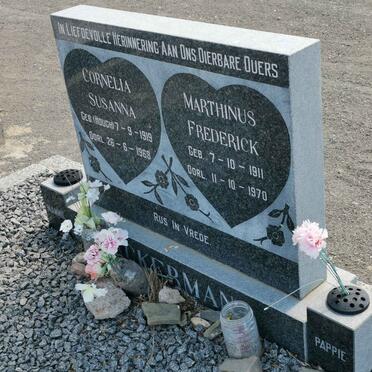 ACKERMAN Marthinus Frederick 1911-1970 &amp; Cornelia Susanna HOUGH 1919-1968