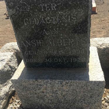 ALBERTS Ansie 1920-1926