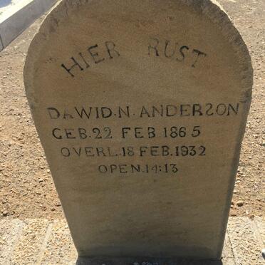 ANDERSON Dawid N. 1865-1932