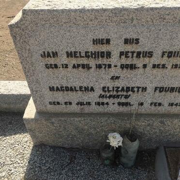 FOURIE Jan Melchior Petrus 1879-1929 &amp; Magdalena Elizabeth ALBERTS 1884-1942