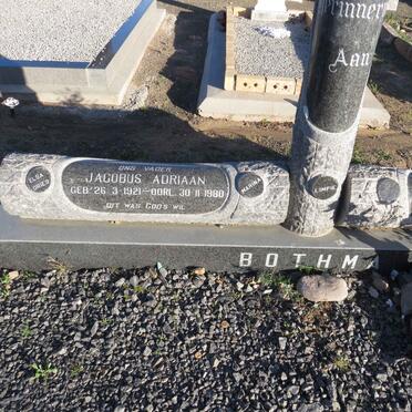 BOTHMA Jacobus Adriaan 1921-1980