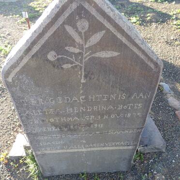 BOTES Aletta Hendrina nee BOTHMA 1872-1913