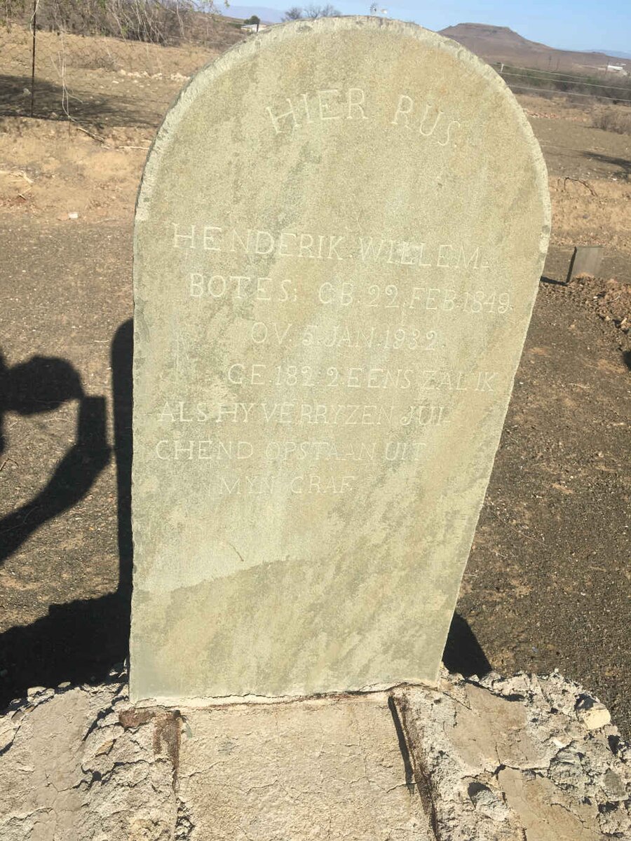 BOTES Henderik Willem 1849-1932