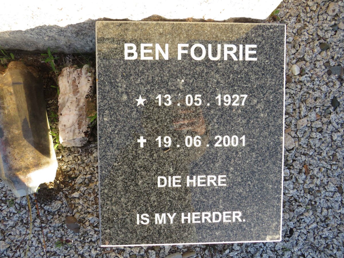 FOURIE Ben 1927-2001