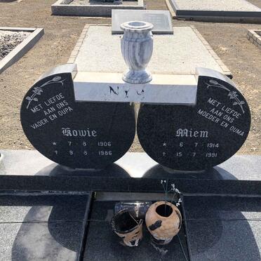 SNYMAN Kowie 1906-1986 &amp; Miem 1914-1991