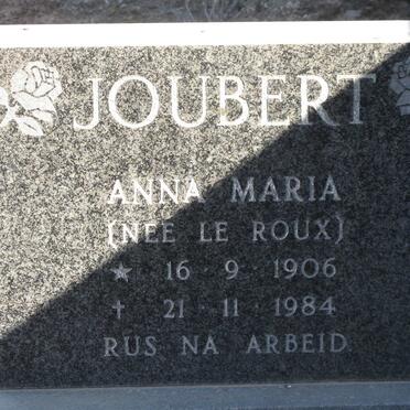 JOUBERT Anna Maria nee LE ROUX 1906-1984