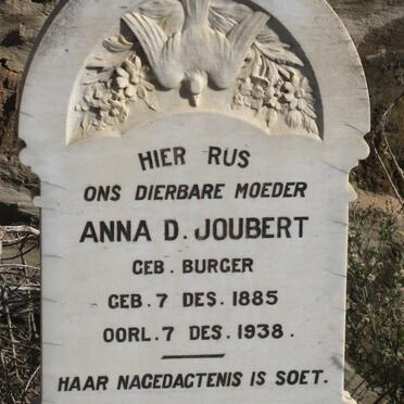 JOUBERT Anna D. nee BURGER 1885-1938