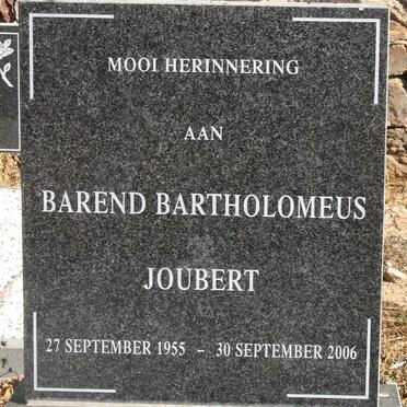 JOUBERT Barend Bartholemeus 1955-2006