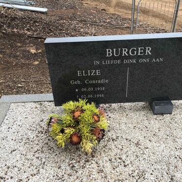 BURGER Elize nee CONRADIE 1938-1998