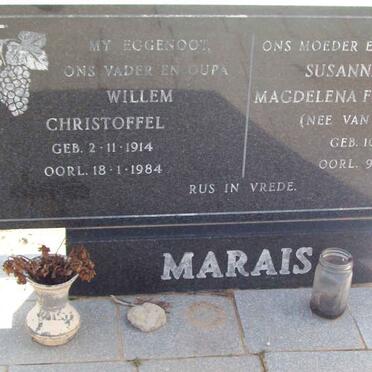 MARAIS Willem Christoffel 1914-1984 &amp; Susanna Magdelena Francina VAN DER MERWE 1918-1988
