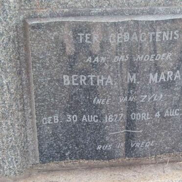 MARAIS Bertha M. nee VAN ZYL 1877-1954