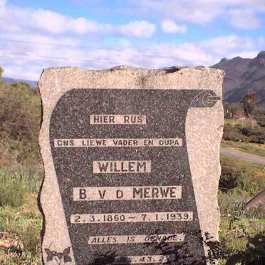 MERWE Willem B., v.d. 1860-1939