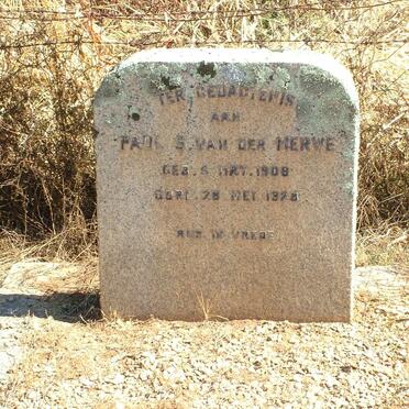 MERWE Paul S., van der 1908-1928