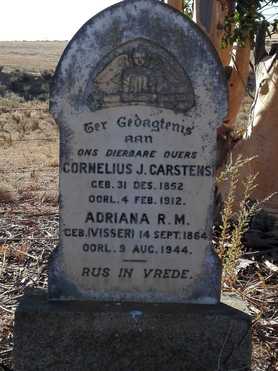 CARSTENS Cornelius J. 1852-1912 & Adriana R.M. VISSER 1864-1944