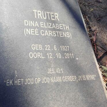 TRUTER Dina Elizabeth nee CARSTENS 1927-2011