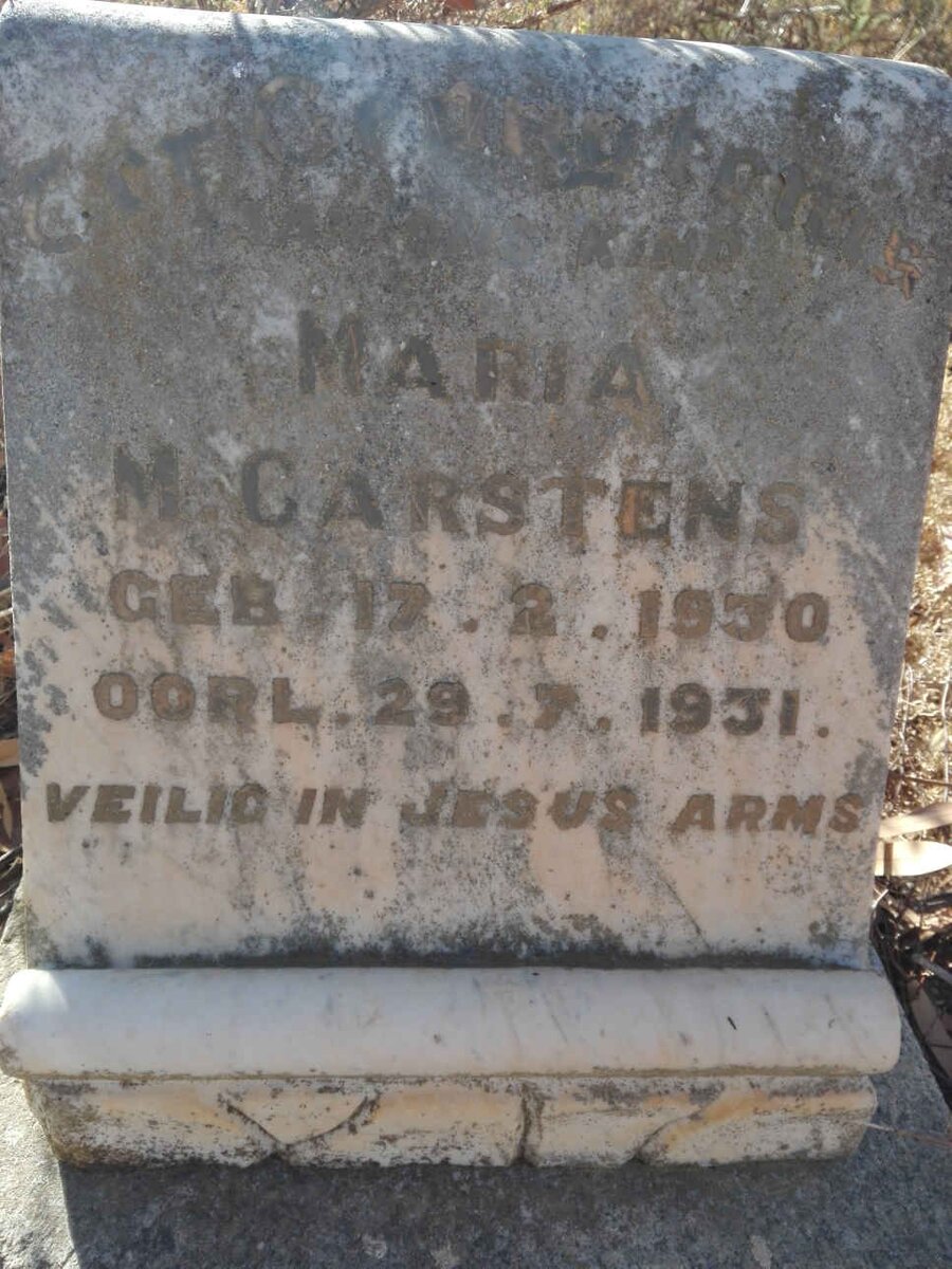 CARSTENS Maria M. 1930-1931
