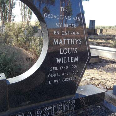 CARSTENS Matthys Louis Willem 1907-1985