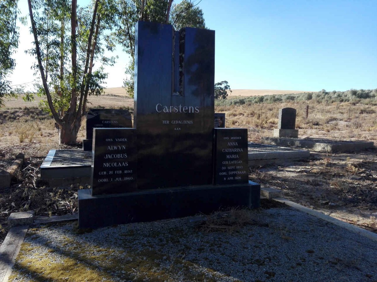 CARSTENS Alwyn Jacobus Nicolaas 1892-1960 & Anna Catharina Maria LATEGAN 1893-1976