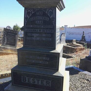 BESTER Johanna W. 1900-1983