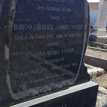 VISSER Barend Frederik Andries 1871-1952 & Susanna Maria HEYDENRYCH 1870-1950