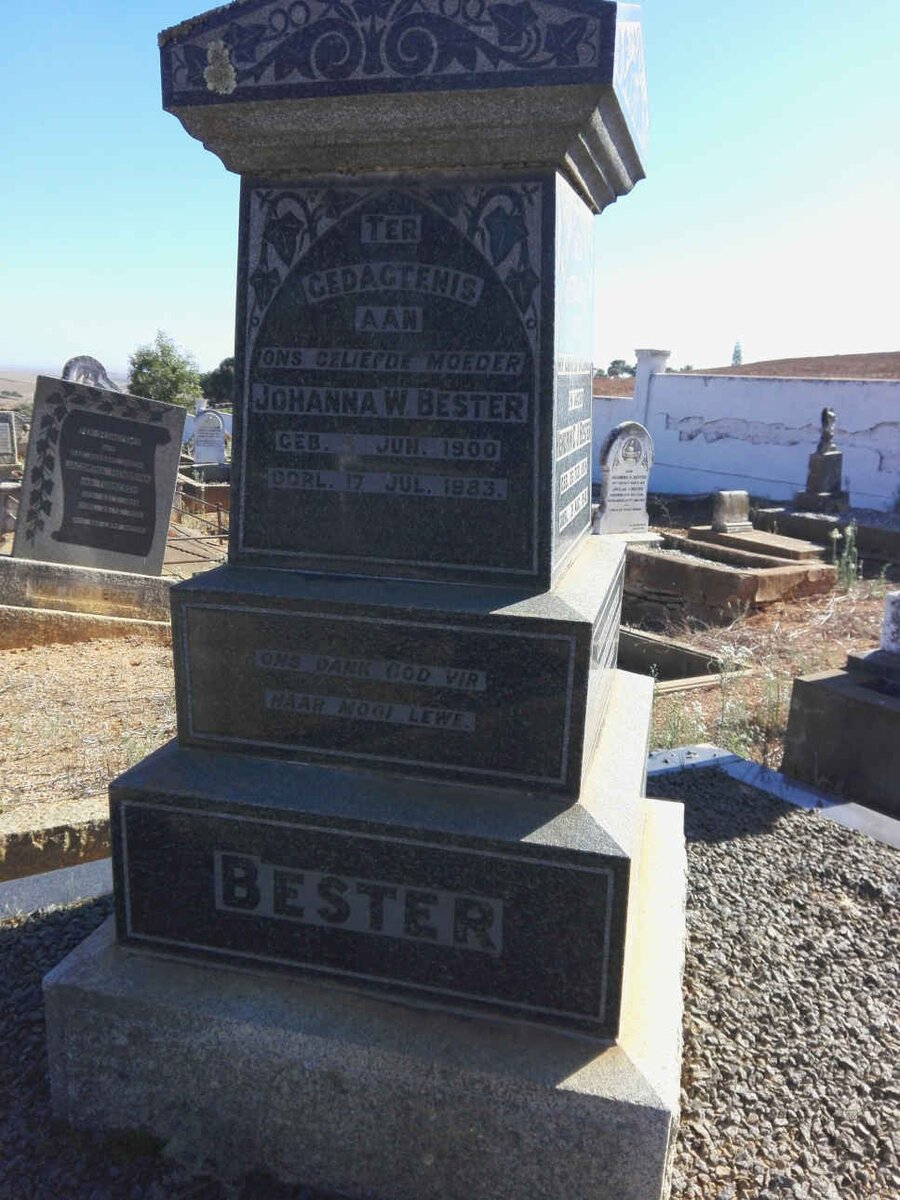 BESTER Johanna W. 1900-1983