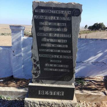 BESTER Johannes J.N. 1866-1942 & Martha M.J. 1868-1950 :: BESTER Seuntjie Nico :: BESTER Johannes J.N. 1898-1943