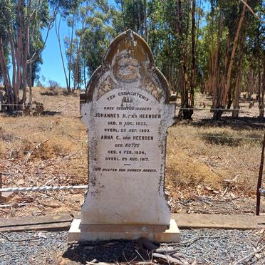 HEERDEN Johannes H., van 1833-1903 & Anna C. KOTZE 1854-1917