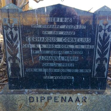 DIPPENAAR Gerhardus Cornelius 1885-1953 & Johanna Maria DU PREEZ 18?9-1974