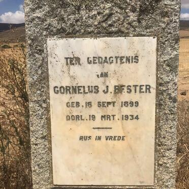 BESTER Cornelus J. 1899-1934