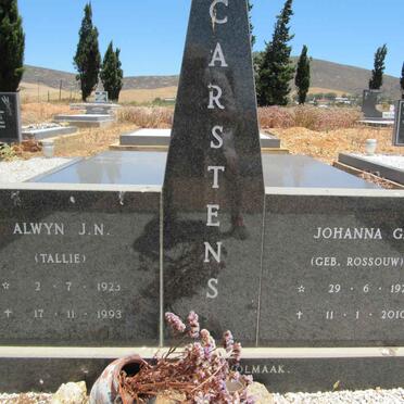 CARSTENS Alwyn J.N. 1923-1993 &amp; Johanna G. ROSSOUW 1921-2010