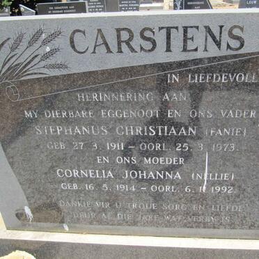 CARSTENS Stephanus Christiaan 1911-1973 &amp; Cornelia Johanna 1914-1992