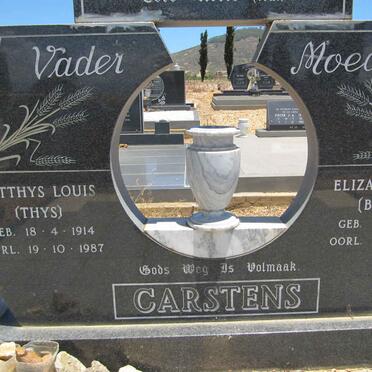 CARSTENS Matthys Louis 1914-1987 &amp; Elizabeth C.A. 1914-2000