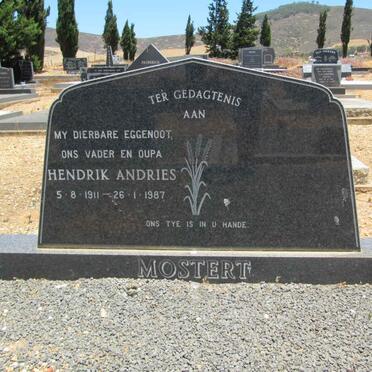MOSTERT Hendrik Andries 1911-1987
