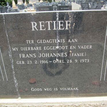 RETIEF Frans Johannes 1916-1973