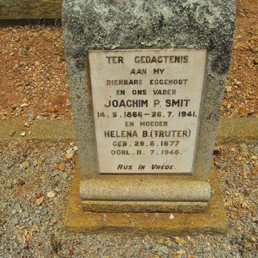 SMIT Joachim P. 1866-1941 &amp; Helena B. TRUTER 1877-1946