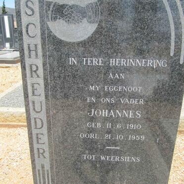 SCHREUDER Johannes 1910-1959