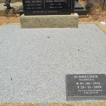 SCHREUDER Dirk Jacobus 1903-1966 &amp; Maria Sebastina 1899-1993 :: SCHREUDER Marius S. 1942-2010