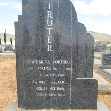 TRUTER Andries Jacobus 1898-1982 &amp; Catharina Dorthina CARSTENS 1905-1962