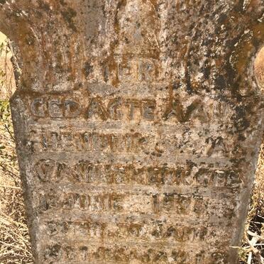 NIEKERK Hendrik A., van 1???-1921