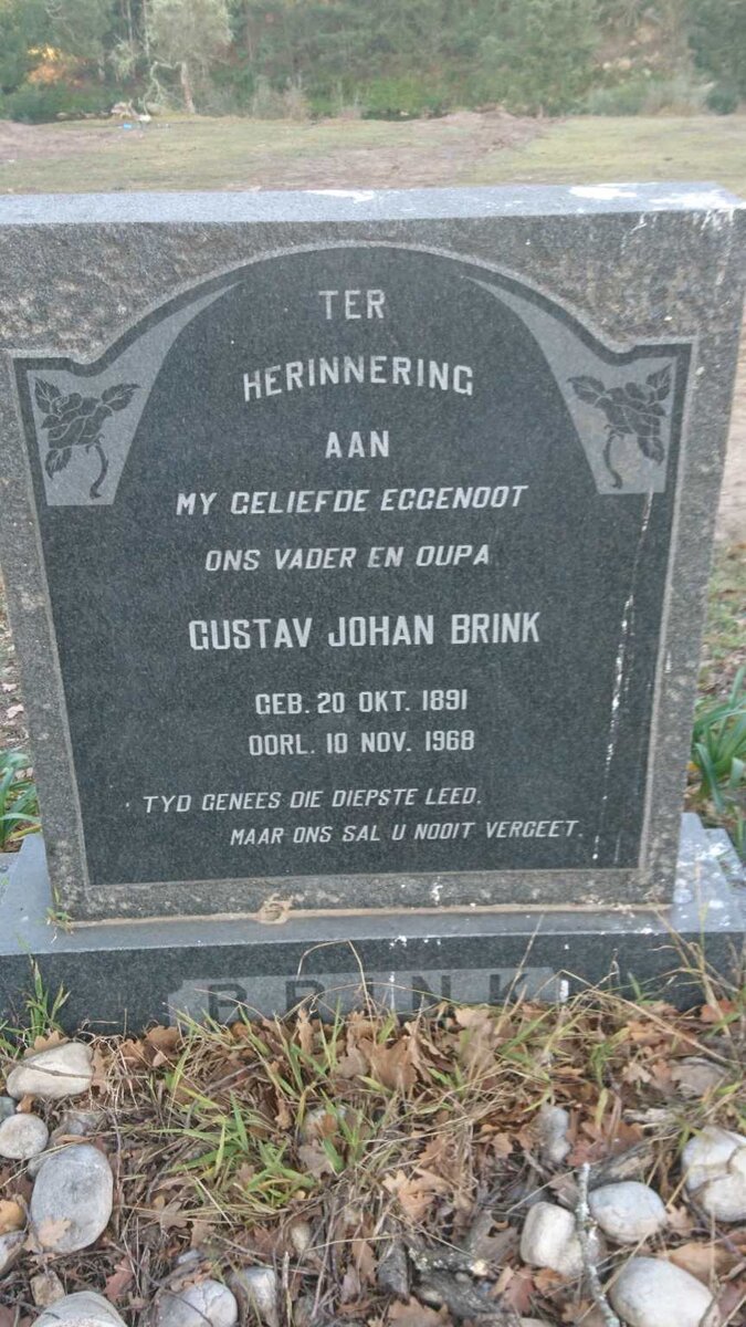 BRINK Gustav Johan 1891-1968