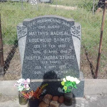 STOKES Matthys Macheal Lodewicus 1880-1949 &amp; Hester Jacoba SWART 1875-1956