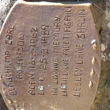 ROBERTSON Beauchamp Carl 1962-1989